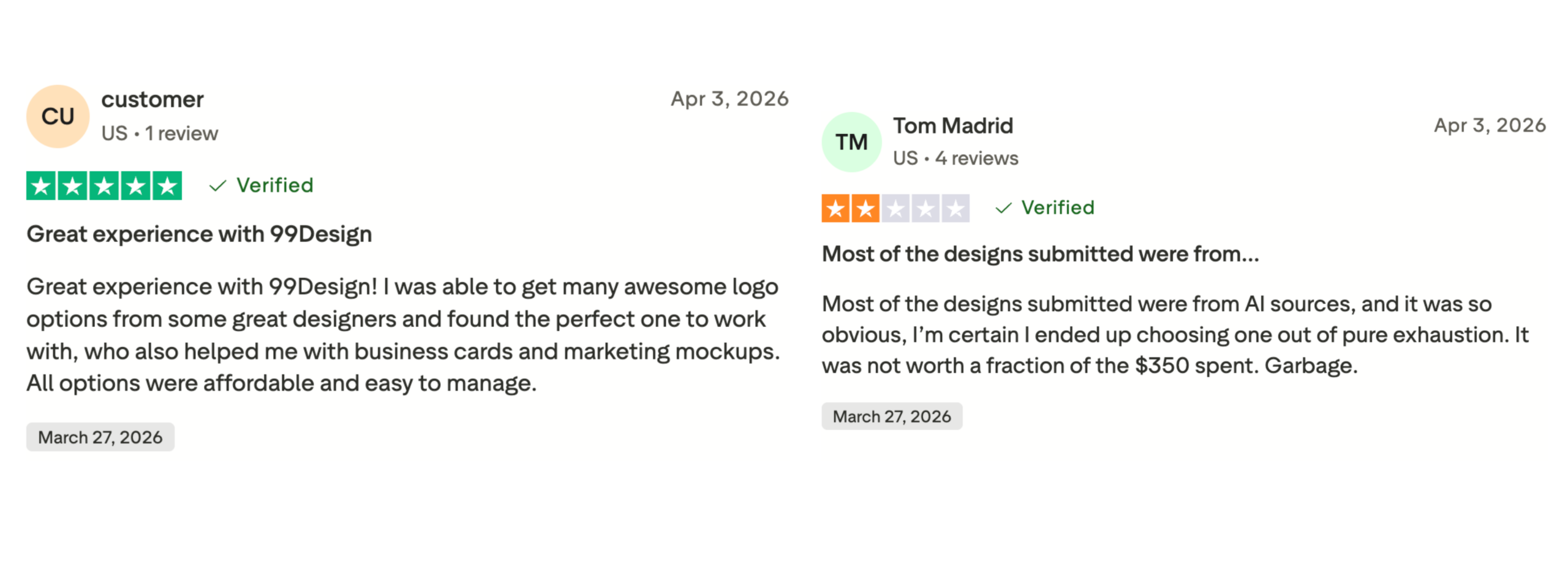 99Design review