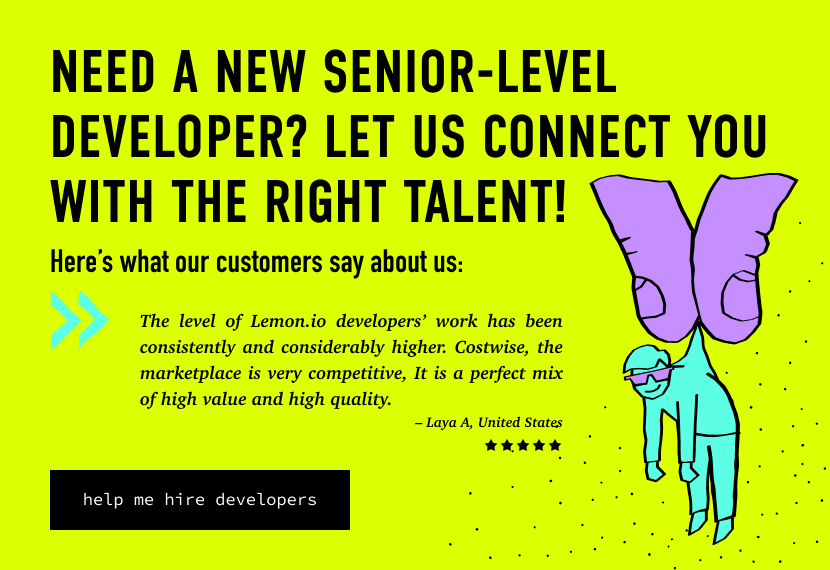 Need senior tech talent with quote from a client