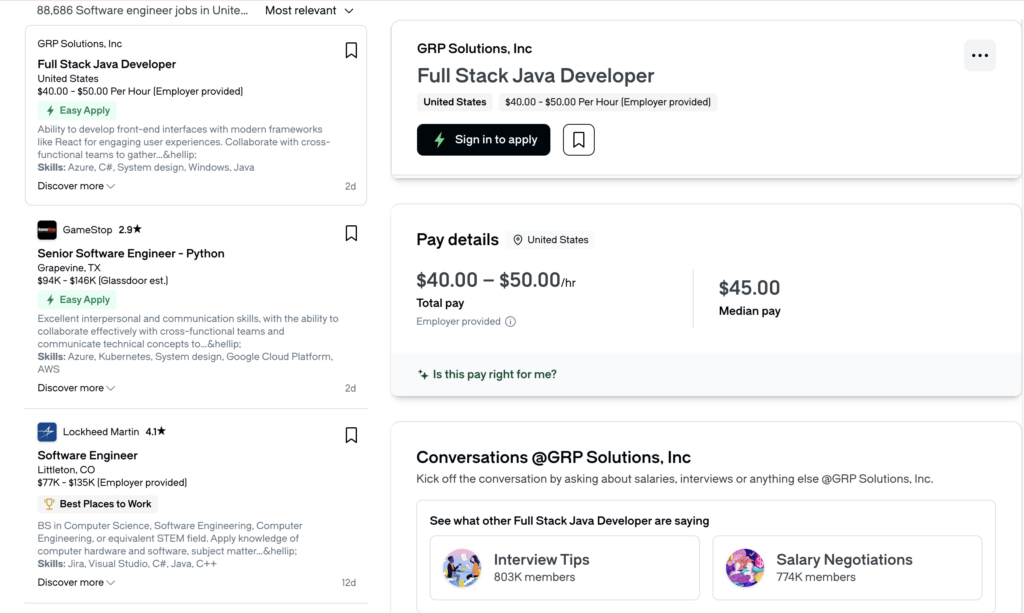 Glassdoor job board