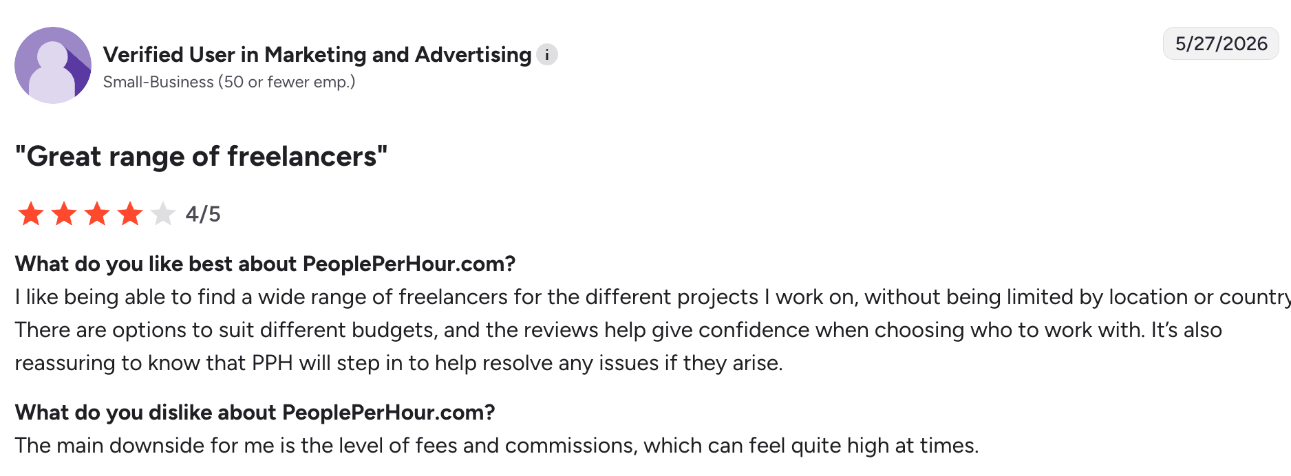 PeoplePerHour review