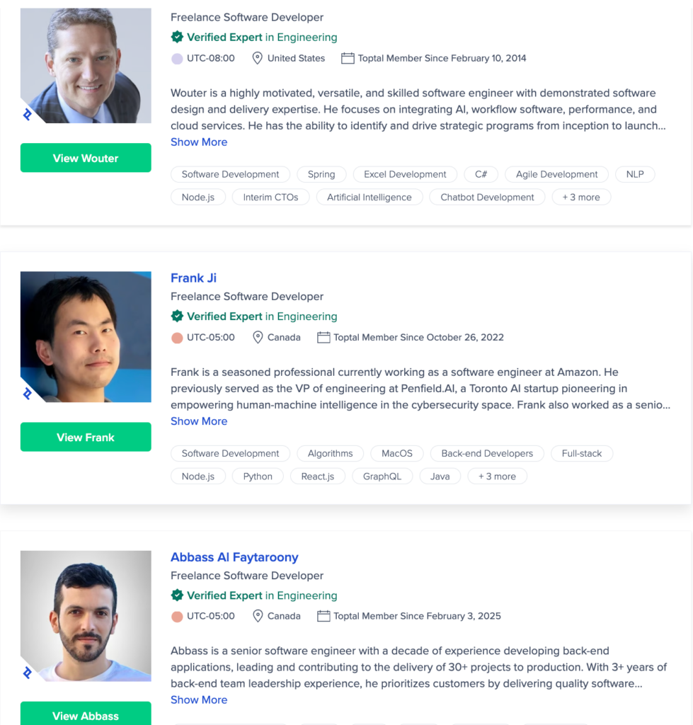 Toptal marketplace
