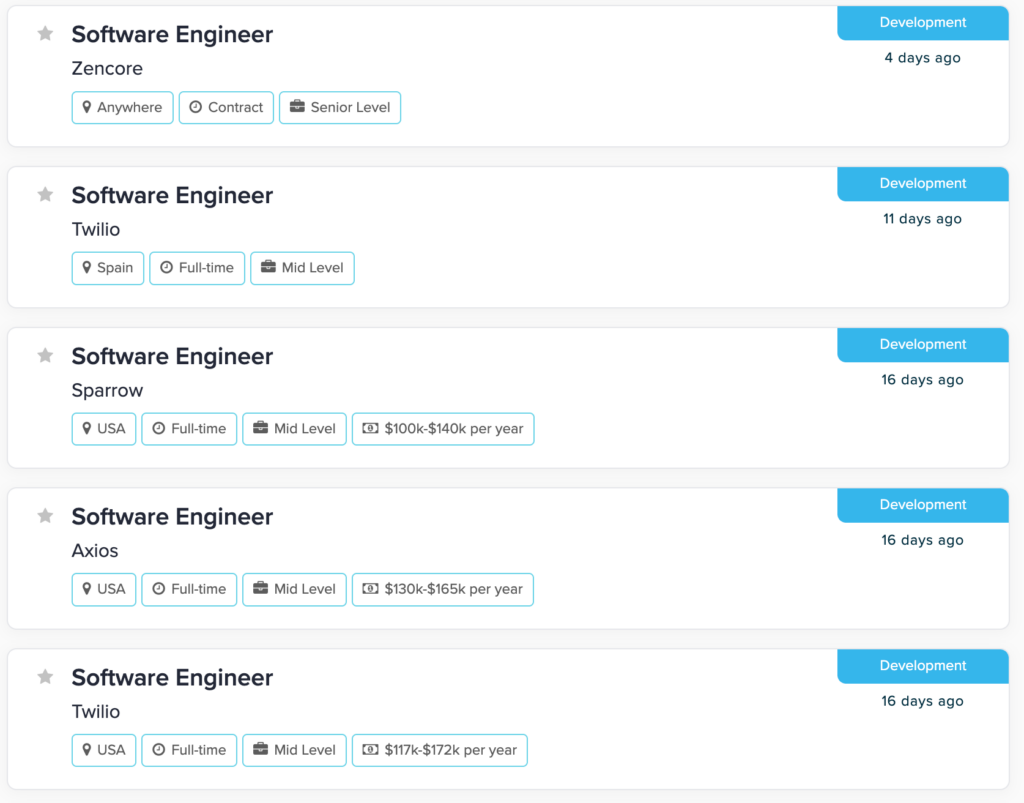We Work Remotely job board