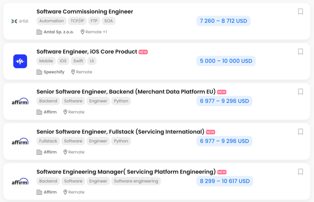 No Fluff Jobs job board