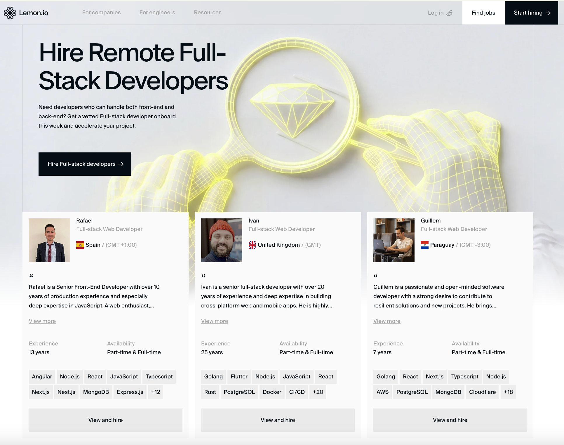 Lemon.io, talent marketplace of pre-vetted senior developers