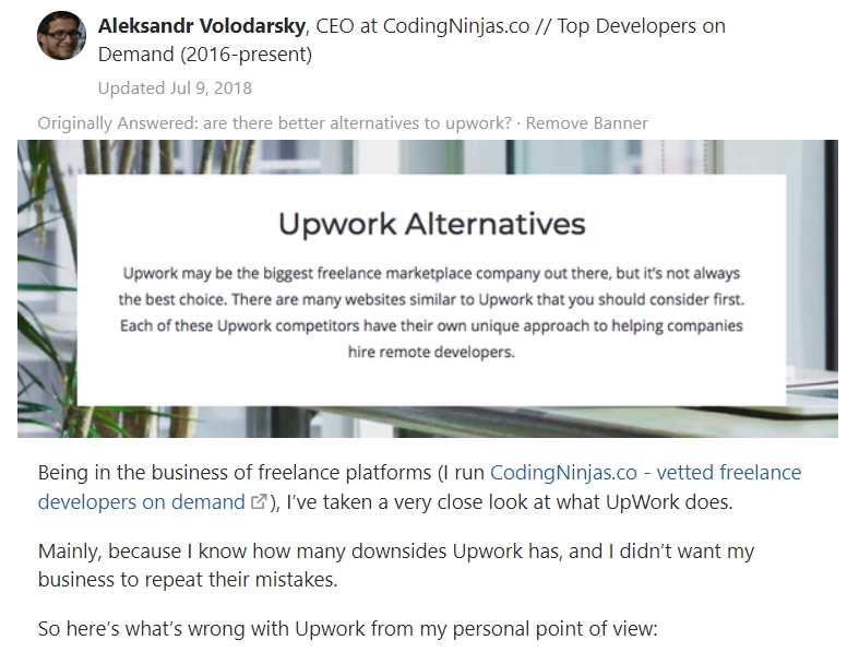 Upwork alternatives