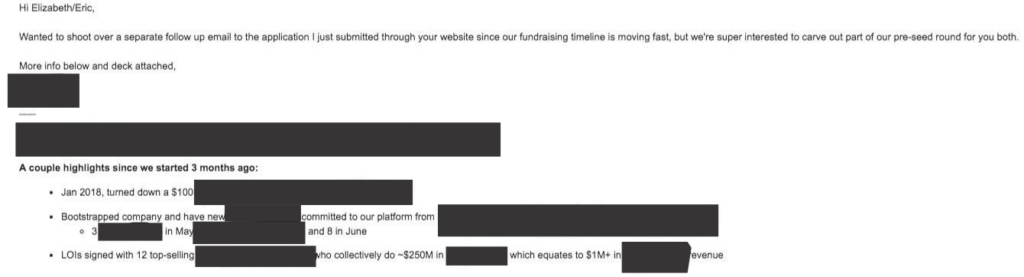 compelling cold emails to investors