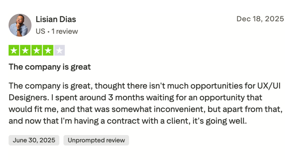 Lemon.io 4-star review