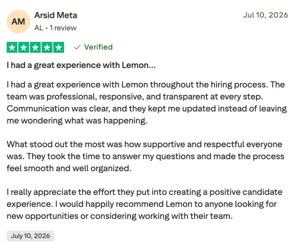Lemon.io positive review