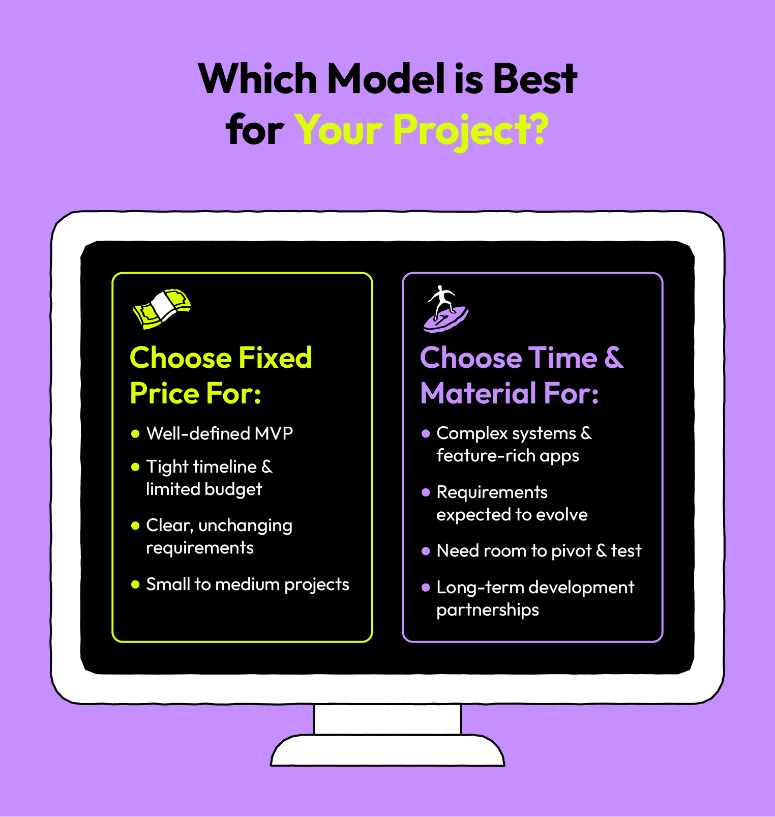 fixed price vs time and material pricing models
