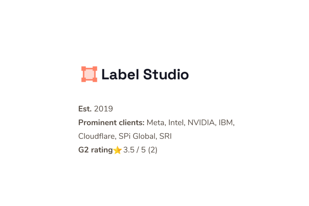 Label Studio overview