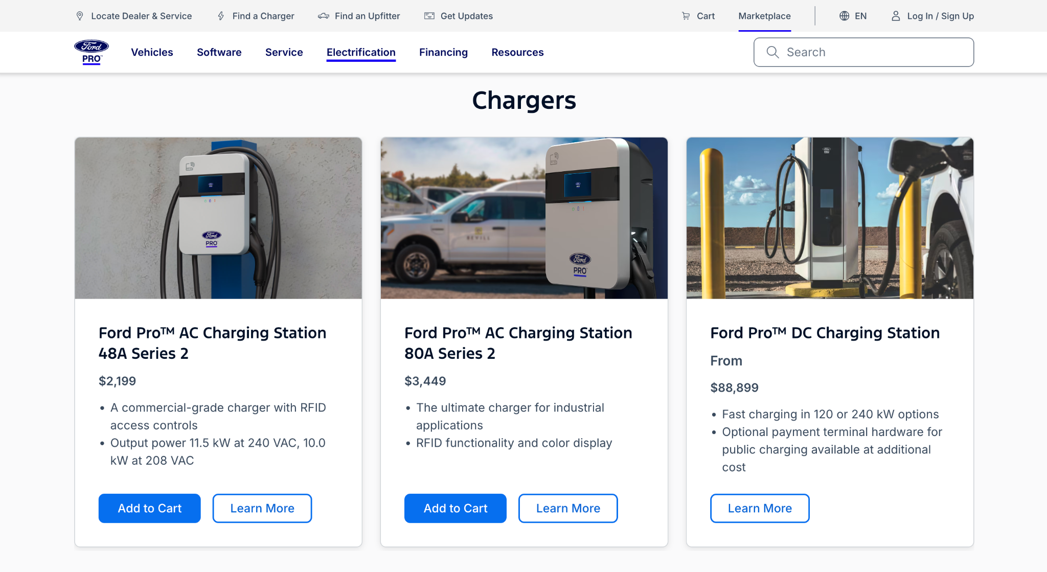 Shopify store setup for Ford Charging by C2 Digital