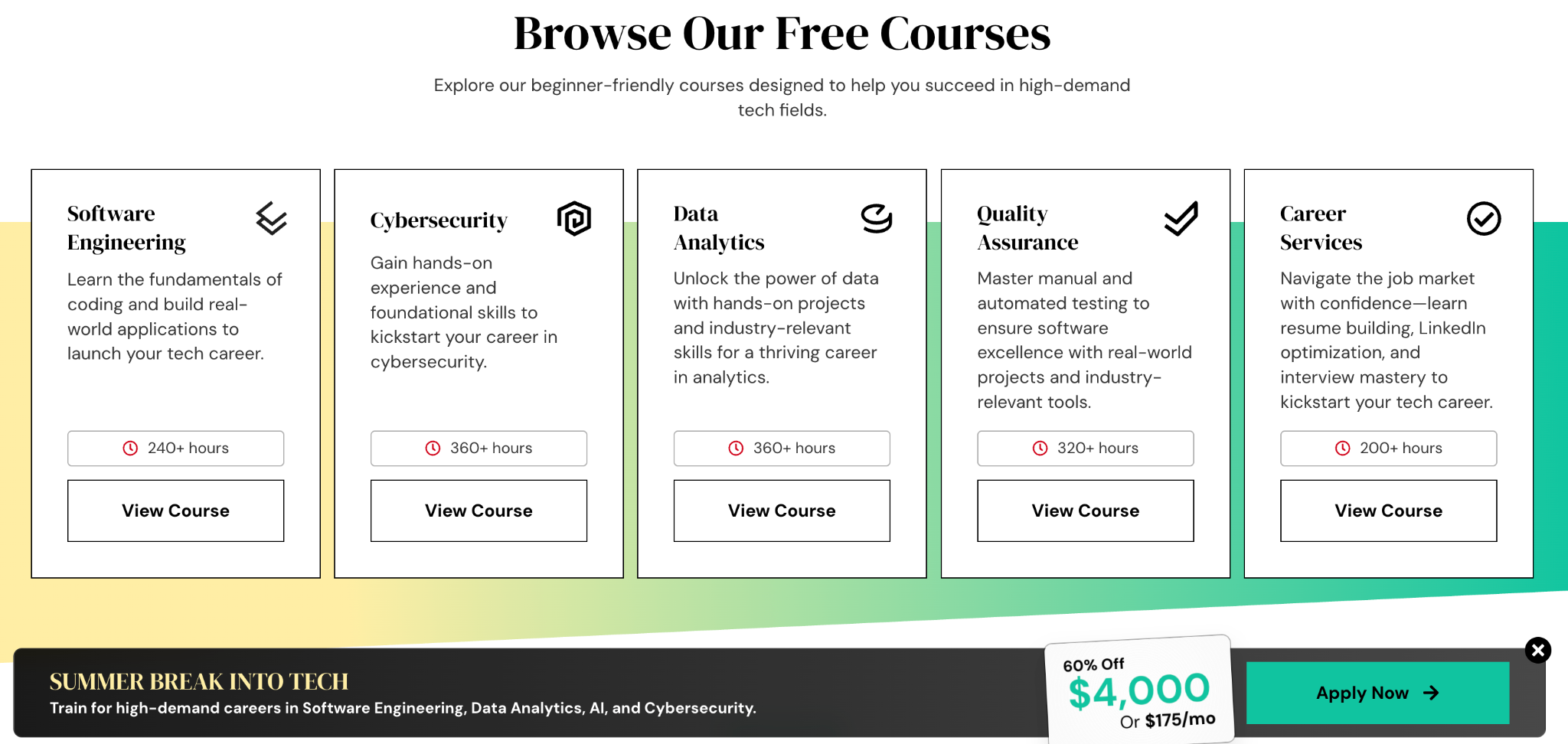 Free courses by Coding Temple
