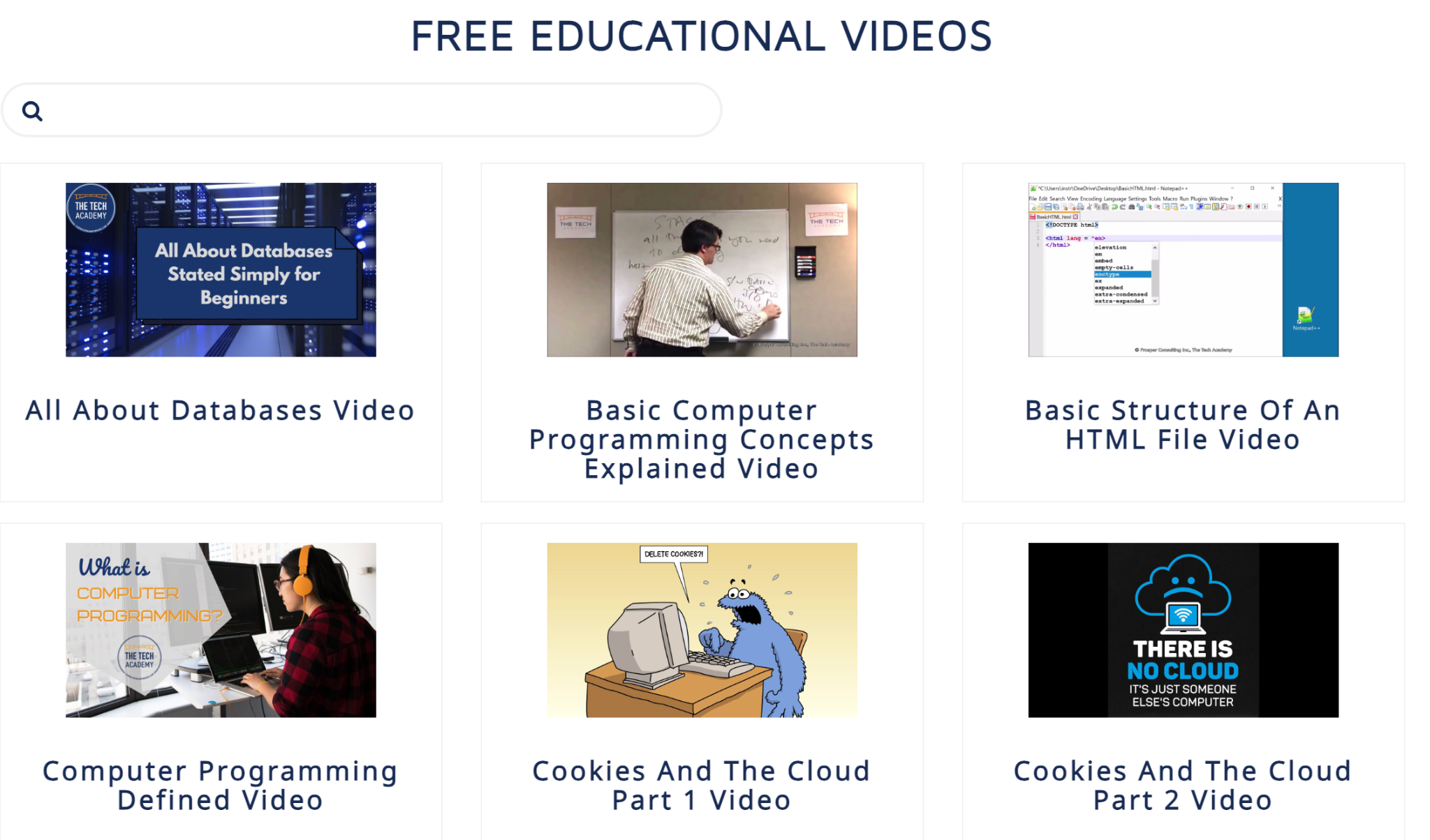The Tech Academy free courses